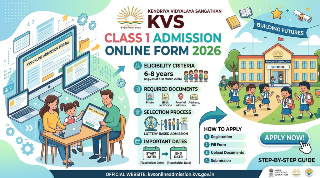 KVS Class 1 Admission Online Form 2026