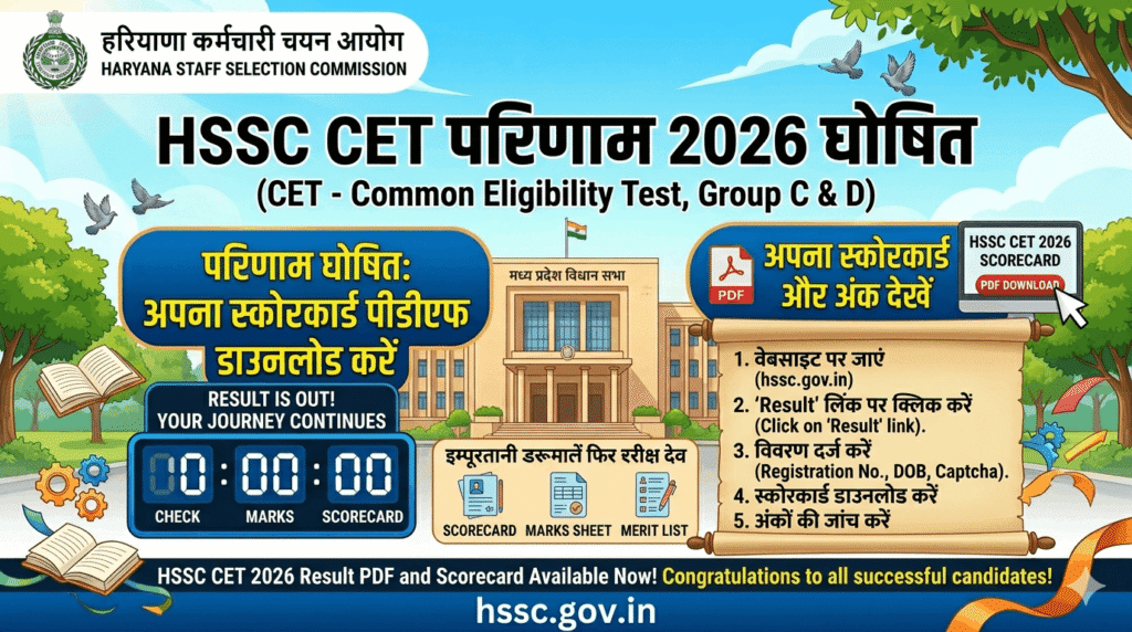 HSSC CET result 2026