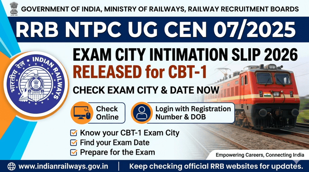 RRB NTPC UG CEN 07/2025