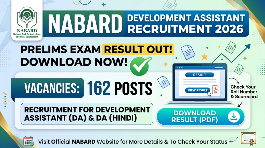 NABARD Development Assistant Result 2026