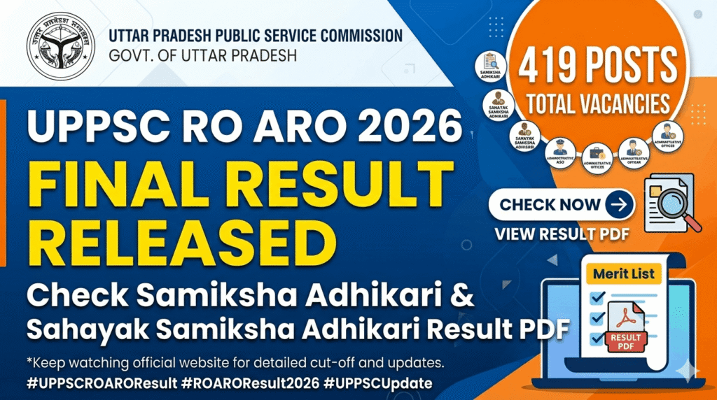 UPPSC RO ARO Final Result 2026