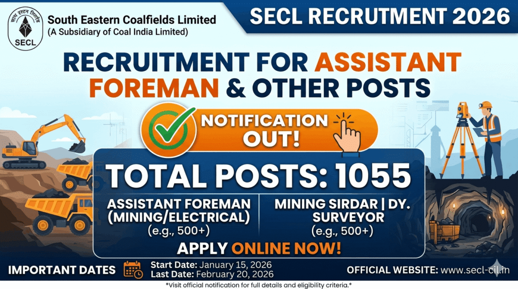 SECL Assistant Foreman Recruitment 2026