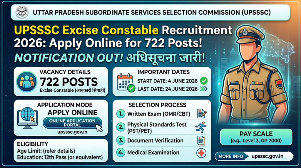 UPSSSC Excise Constable Recruitment 2026